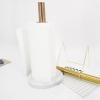 HFANFI Marble Paper Towel Holder, Champagne Bronze, Freestanding, Stainless Steel & Marble, Easy to Assemble & Clean, Sturdy & Stylish view 4