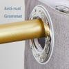 GAXQFEI Dressing Changing Room Kit, Clothing Store Locker Room, Privacy Partition Curtain, Cloakroom Divider Corner Golden Metal Rail for Office, Bathroom,Beige,120 * 120Cm view 3