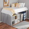College Dorm Dust Ruffled Bed Skirt-Extra Long Extended Dorm Room Bed Skirt |100% Egyptian Cotton, 400-Thread Count| 50-Inch Drop| Extra Long Dorm Room Bed Skirt - [Light Grey, Twin XL/50 Drop] view 2
