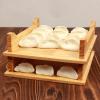 AIZYR Kitchen Dumpling Tray Holder - Wooden Refrigerator Storage Container Stackable Organizer for Save Space,30304.5cm view 2