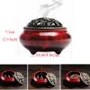 QIANJINL Incense Burner 3 in 1 Ceramic Stick Incense Holder for Home Decor Yoga Spa Meditation (Red), 4inchx2.9inch view 2