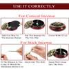 QIANJINL Incense Burner 3 in 1 Ceramic Stick Incense Holder for Home Decor Yoga Spa Meditation (Red), 4inchx2.9inch view 3