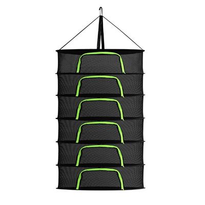 Maedack 6 Layers Herbs Drying Rack, Drying Net for Herbs, Mesh Hanging Harvest Basket Plant Dryer Net with Hooks Zipper Design