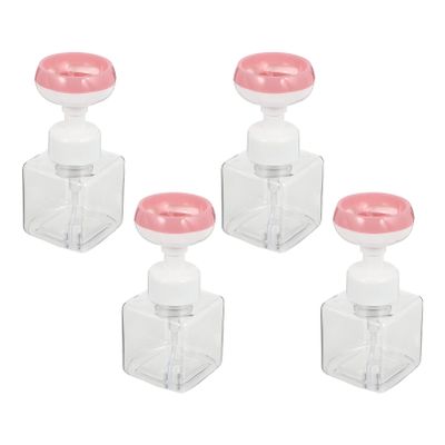 4pcs Bottled Portable Sub Bottles Flower Foaming Bottles Home Sub-Packing Creative Foaming Lovely Practical Mousse Press