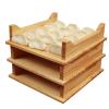 AIZYR Kitchen Dumpling Tray Holder - Wooden Refrigerator Storage Container Stackable Organizer for Save Space,22204.5cm view 1