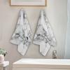Giwawa 2pc Marble Hand Towels Absorbent Grey Granite Marbling Fingertip Towel for Bathroom Kitchen Hotel Spa Decor view 4