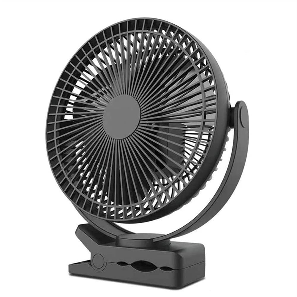 UOOD USB Desk Fan Rechargeable Portable Oscillating Table Fan Breathing Light, Air Circulator Quiet Fan Desktop Personal Fan for Home Office Easy to Carry