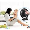 UOOD USB Desk Fan Rechargeable Portable Oscillating Table Fan Breathing Light, Air Circulator Quiet Fan Desktop Personal Fan for Home Office Easy to Carry view 2