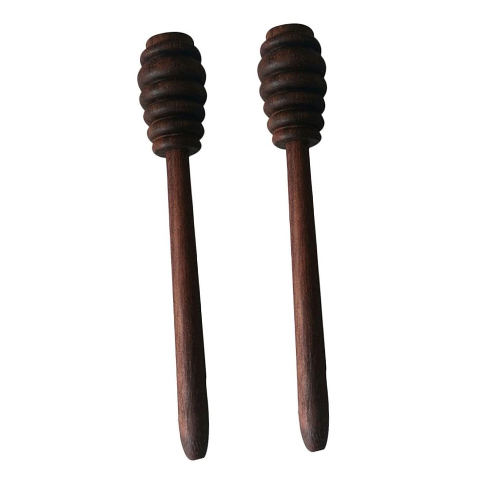 2pcs Honey Stick Honey Stirring Spoon Honey Stir Stick Wood Honey Wand Wooden Honey Dipper Wood Honey Stirrer Wood Honey Dipper Sticks Honey Jar Wand Honey Dippers Honey Stir Wand