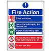VSafety Fire Action - 5 Message - 150 x 200mm - Pack of 10 view 2