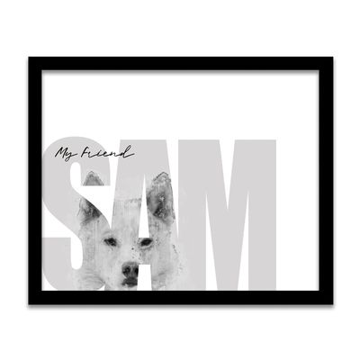 Personal-Prints My Best Friend - Customized Gift for Dog Owner (12.5"x15.5" Framed Canvas, Husky - Siberian Light)
