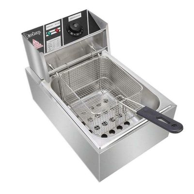 2500W 6L Electric Deep Fryer Commercial Countertop Basket French Fry Restaurant