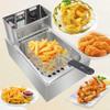 2500W 6L Electric Deep Fryer Commercial Countertop Basket French Fry Restaurant view 2