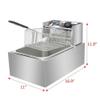 2500W 6L Electric Deep Fryer Commercial Countertop Basket French Fry Restaurant view 4