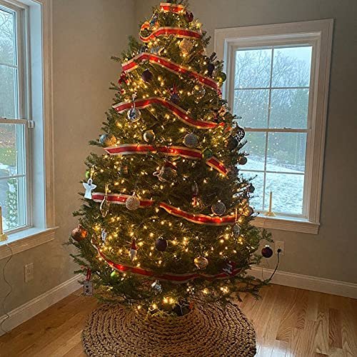 Christmas Tree Skirt Beige Round for Mini Small Large Xmas Tree Decoration Chunky Knit different sizes (30 Inches)