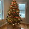 Christmas Tree Skirt Beige Round for Mini Small Large Xmas Tree Decoration Chunky Knit different sizes (30 Inches) view 1