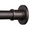 BRIOFOX Industrial Shower Curtain Rod - Never Rust Non-Slip 43-72 Inch Stainless Steel, Bronze, Painted-gold Finial view 1