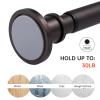 BRIOFOX Industrial Shower Curtain Rod - Never Rust Non-Slip 43-72 Inch Stainless Steel, Bronze, Painted-gold Finial view 4
