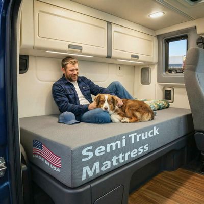 FoammaUSA 6" x 24" x 78" Semi Truck Memory Foam Mattress with Washable Water-Resistant Protective Cover, Comfortable and Durable, CertiPUR-US Certified, Made in USA