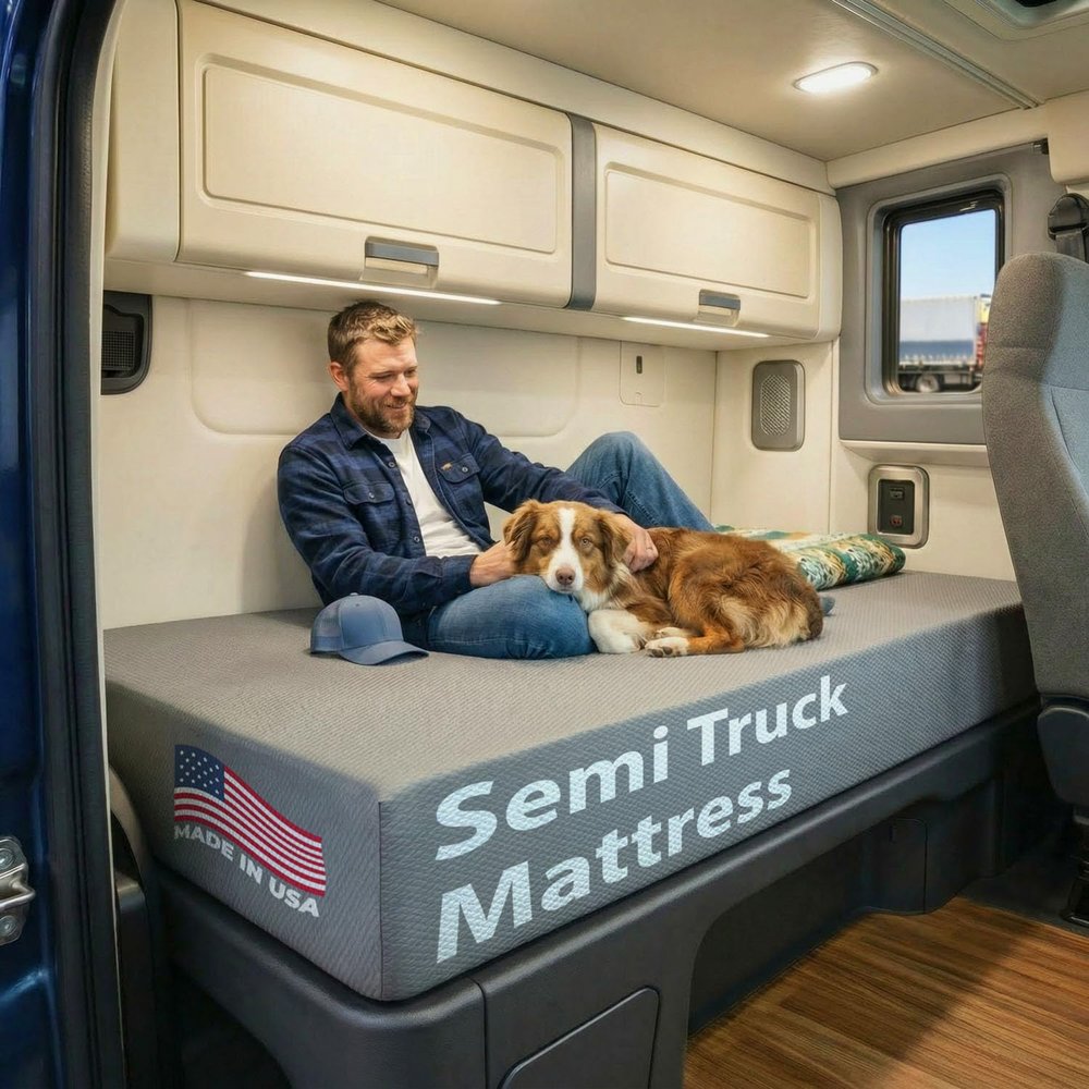 FoammaUSA 6" x 24" x 78" Semi Truck Memory Foam Mattress with Washable Water-Resistant Protective Cover, Comfortable and Durable, CertiPUR-US Certified, Made in USA