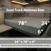 FoammaUSA 6" x 24" x 78" Semi Truck Memory Foam Mattress with Washable Water-Resistant Protective Cover, Comfortable and Durable, CertiPUR-US Certified, Made in USA view 2