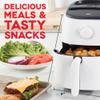 DASH Tasti-Crisp Express Air Fryer Oven, 2.6 Qt., White  Compact Air Fryer for Healthier Food in Minutes, Ideal for Small Spaces - Auto Shut Off, Analog, 1000-Watt view 3