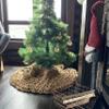 Christmas Tree Skirt Beige Round for Mini Small Large Xmas Tree Decoration Chunky Knit different sizes (48 Inches) view 1