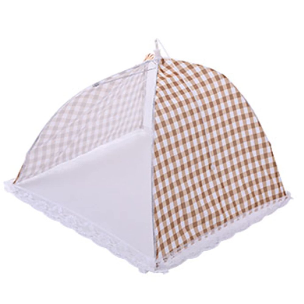 tooloflife Pop Up Mesh Food Cover Collapsible Food Fly Net Cover Protector Cake Cover Fruit Cover for Cake Storage Food Cover Yellow 1PCS