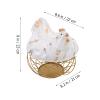 1pc Hen Storage Basket Creative Iron Egg Holder Hen-shaped Lid Practical Fruit Organizer for Home Retro Style Capacity for Eggs and More view 2
