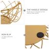 1pc Hen Storage Basket Creative Iron Egg Holder Hen-shaped Lid Practical Fruit Organizer for Home Retro Style Capacity for Eggs and More view 4