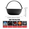 AIZYR Cast Iron Pot - Japanese Style Shabu Shabu Nabe Pot Sukiyaki Nabe Noodle Hot Pot with Wooden Lid for Home or Restaurant Use,27cm view 4