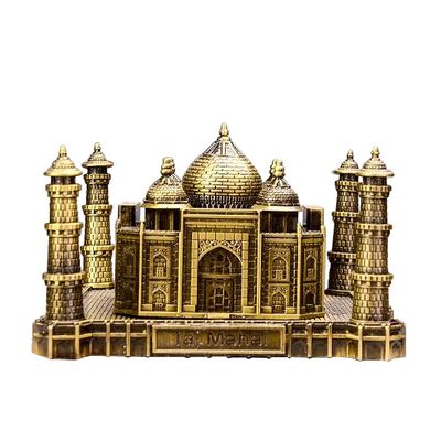 Queenbox Taj Mahal World Famous Statues, Vintage Bronze Color Architecture Collectible Figurine Building Model Souvenirs Sculptures for Home Desktop Dcor