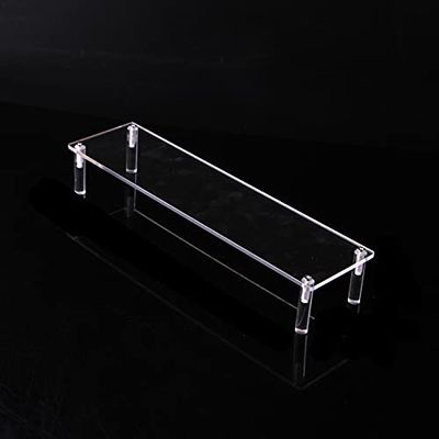 Acrylic Display Stand Pottery Storage Rack Doll Clay Figurine Display Stand Transparent Ladder Shelf Store Display Tools (1 Tier)