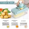 senbowe Ultra-Sharp 420-Grade Hardened Stainless Steel Onion Vegetable Chopper Dicer, 8 Interchangeable Blades, Includes Egg White Separator, Time Saver, 1 Year Warranty view 2
