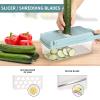 senbowe Ultra-Sharp 420-Grade Hardened Stainless Steel Onion Vegetable Chopper Dicer, 8 Interchangeable Blades, Includes Egg White Separator, Time Saver, 1 Year Warranty view 3