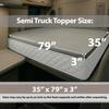 FoammaUSA 3" x 35" x 79" Semi Truck Memory Foam Mattress Topper with Washable Water-Resistant Protective Cover, Comfortable and Durable, CertiPUR-US Certified, Made in USA view 2