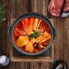 AIZYR Japanese Style Serving Shabu Shabu Pot Sukiyaki Hot Nabe Pot with Wooden Lid and Cooking Stove for Home Kitchen,18cm view 3