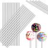 Zopeal 200 Pcs Acrylic Lollipop Sticks Clear Cake Pops Rods Cake Topper Candy Cupcake Treat Stick for Wedding Chocolate Cookie Dessert Handmade DIY Crafts Party Decor Gardening(4 x 0.12 Inches,Clear) view 1