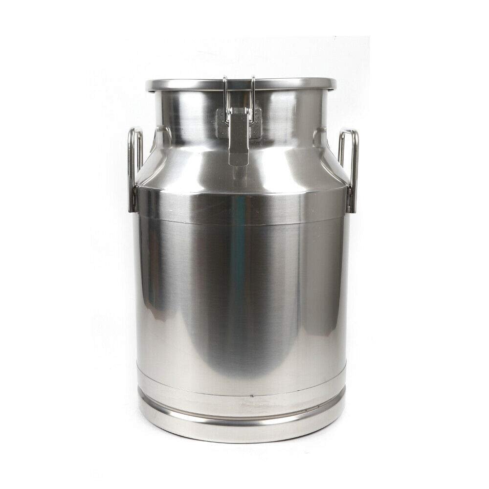 304 Stainless Steel Milk Can 40L Milk Juice Honey Bucket Wine Bucket Storage Holder Container with Sealed Lid USA