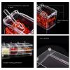 Fdit 4 Piece Clear Seasoning Rack Pots, Acrylic Seasoning Box Pots Storage Container Condiment Jars Cruet With Cover And Spoon Suitable For Kitchen view 4