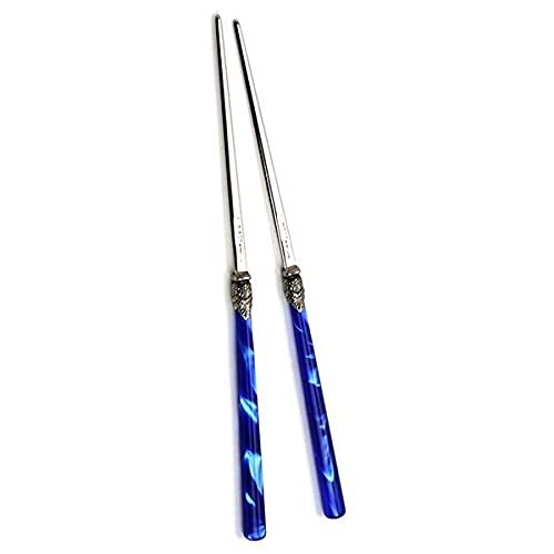 EME NAPOLEON Stainless Cutlery Dinner Silverware Flatware Chopstick 4 pairs of chopstick (Blue)