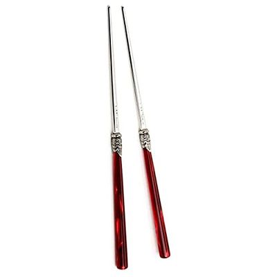 EME NAPOLEON Stainless Cutlery Dinner Silverware Flatware Chopstick 4 pairs of chopstick (Red)