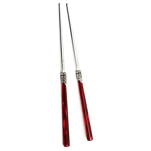 EME NAPOLEON Stainless Cutlery Dinner Silverware Flatware Chopstick 4 pairs of chopstick (Red)
