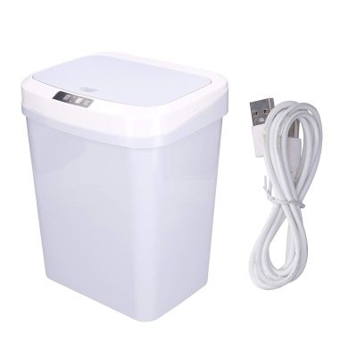 Alvinlite Automatic Sensor Trash Can Garbage Container with Lid for Home Kitchen Bedroom Dormitory