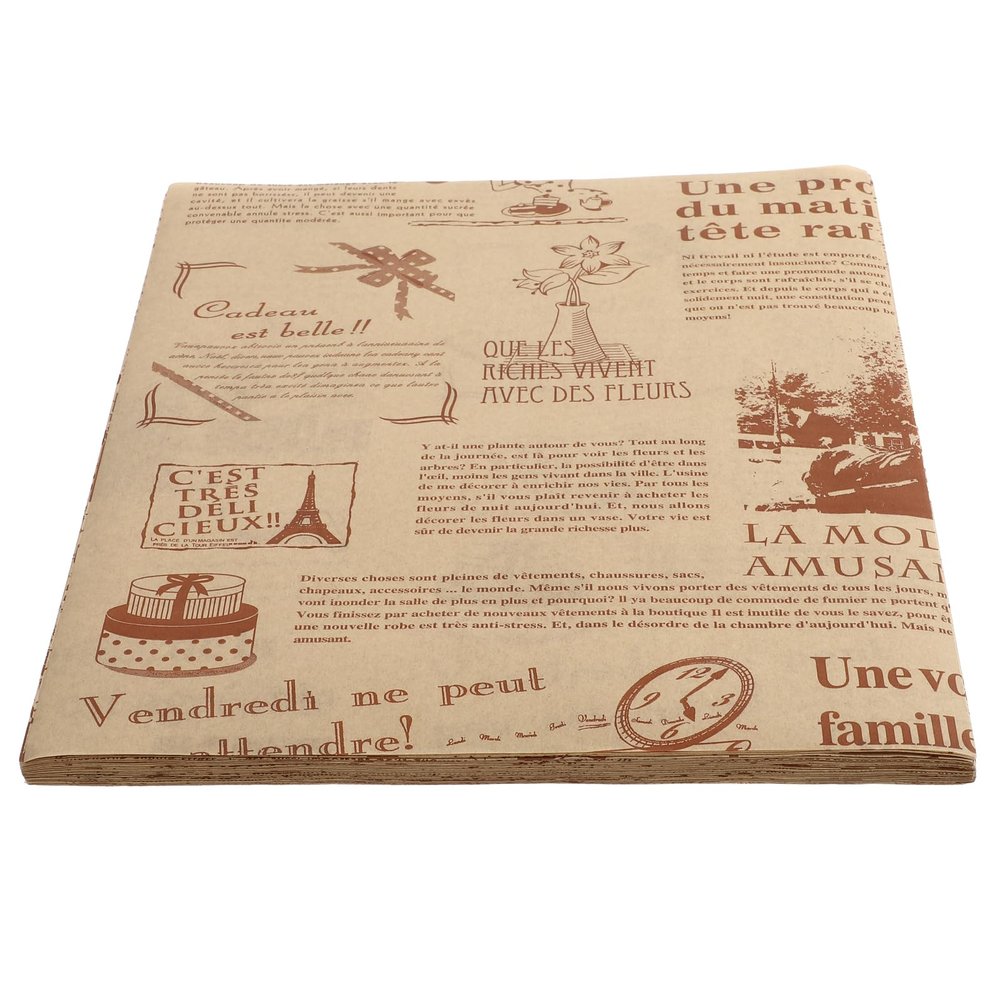 200pcs Parchment Paper Baking Sheets English Newspaper Precut Baking Parchment Cookies Frying Air Fryer Cooking Grilling Rack