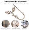 HEALLILY Leaf Curtain Tiebacks Wall Hooks Decorative Brass Curtain Holdback for Window Drapery 7.87X3.54X0.39 Inch Rustic Leaf Design Tieback for Living Room Bathroom Bedroom view 2