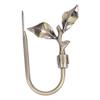 HEALLILY Leaf Curtain Tiebacks Wall Hooks Decorative Brass Curtain Holdback for Window Drapery 7.87X3.54X0.39 Inch Rustic Leaf Design Tieback for Living Room Bathroom Bedroom view 4