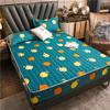 CFYCYHDZHT Bedding Fitted Sheets Thick Quilted Non Slip Deep Pocket Fitted Sheets, Cartoon Printed Mattress Protector for Boys Girls Bedroom Lemon 200220cm view 1