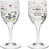 Sheepworld Secco Glass Set Die Welt ist schn, weil Du mit drauf bist: Champagne Flutes for Two (Pack of 2) view 4