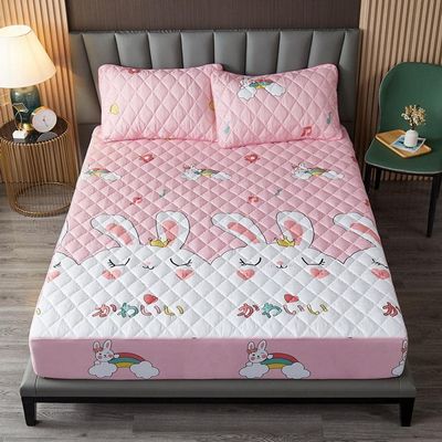 CFYCYHDZHT Bedding Set Thick Quilted Waterproof Solid Color Mattress Protector for The Elderly Kids Urinary Single Double Bed Single Cover Pink 1 200220cm